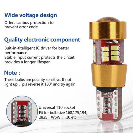 Car Dome Map Side Marker Lights LED For Doors And License Plates - T10 720° diffusion canbus LED bulb for door, map, trunk and license plate lighting
