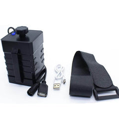 Waterproof 3-Section Battery Box for 18650/26650 Cells with Dual Output: 12V & 5V USB Charger (Batteries Not Included)