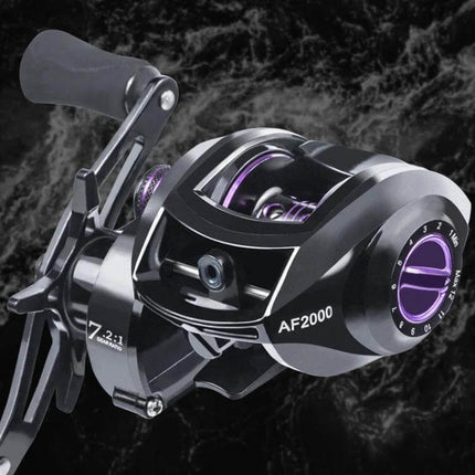 LinnHue Durable Fishing Reel For Everyday Use Left-Handed compact baitcasting reel with 25-speed magnetic brake and 8.0 kg drag