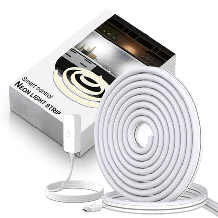 LIXINCORDA 2m USB Touch LED Light Strip Pink For Ambient Room Lighting - Flexible USB silicone neon strip for TV backlight, shelves, cabinets and signage