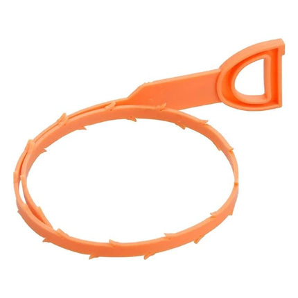 A Practical Gadget for Daily Household Drain Maintenance - orange plastic ring drain cleaner for hair and debris