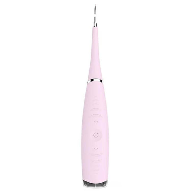 LSHOW Teeth Polisher With Five Speed USB Charging For Home Use - pink ultrasonic home dental stain remover, one-handed IPX6 washable design