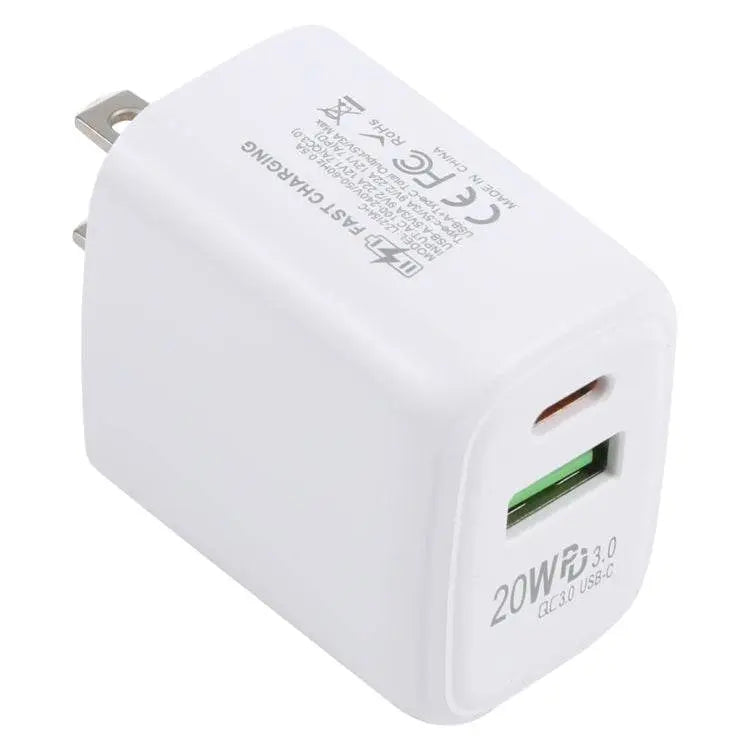 LZ-215A+C 20W QC 3.0 USB PD 3.0 USB-C Travel Charger