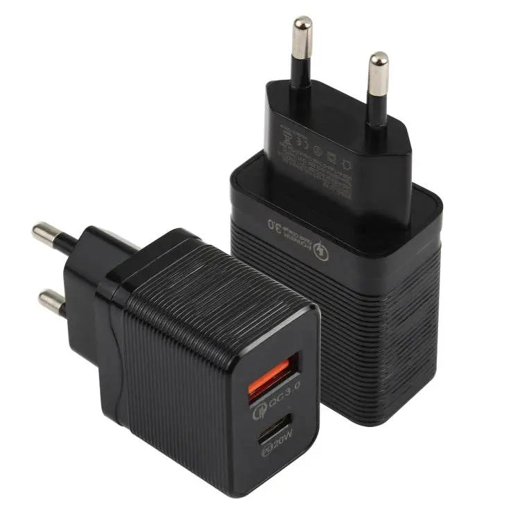 LZ-728 QC 3.0 USB PD 20W Type-C Fast Travel Charger EU Plug