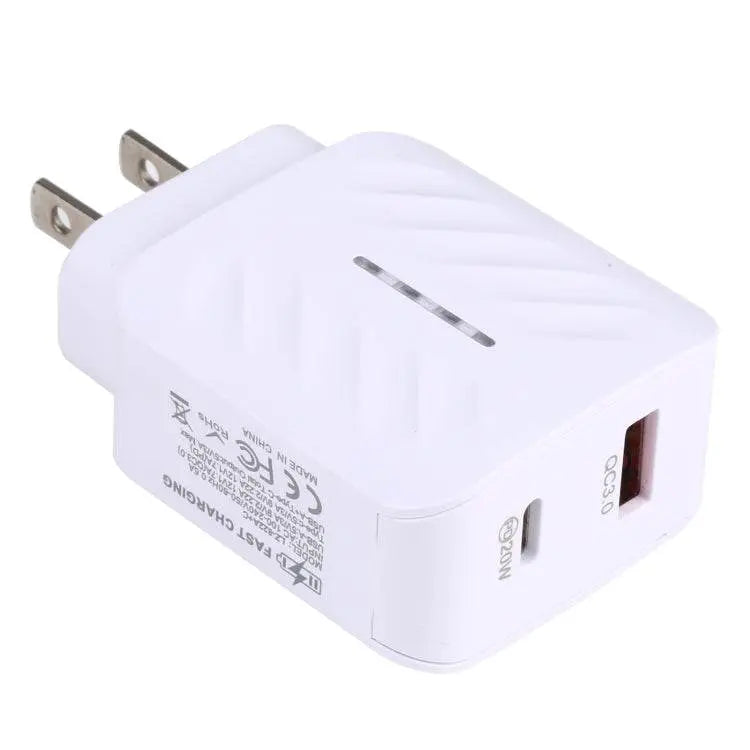 LZ-822A+C PD 20W USB-C QC 3.0 Fast Travel Charger Perfect For On The Go