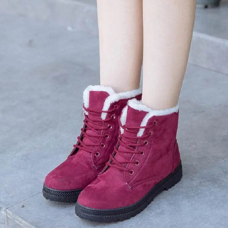 Ladies Cotton Shoes Plus Velvet Snow Boots Sizes 35-40