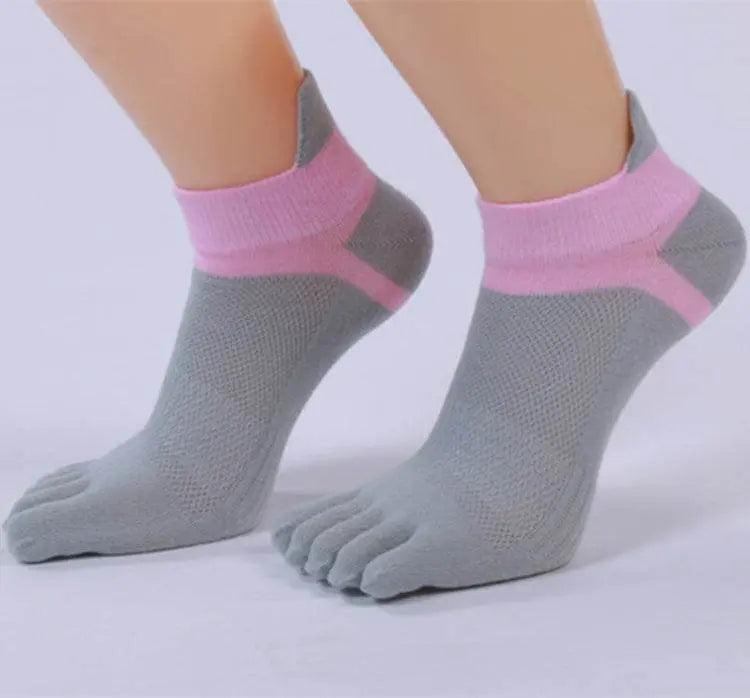 Ladies Finger Socks Cotton Breathable Mesh Socks Sock Mouth Foot Design Split Socks