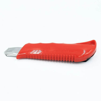 Large Size Utility Knife For Paper Cutting At Home And Office - red plastic handle with stainless steel blade, 150 mm length for precise document and craft cutting