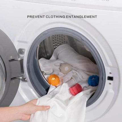 Laundry Cleaning Balls Set of 4 for Washing Machine in front-load washer removing lint and preventing clothing entanglement
