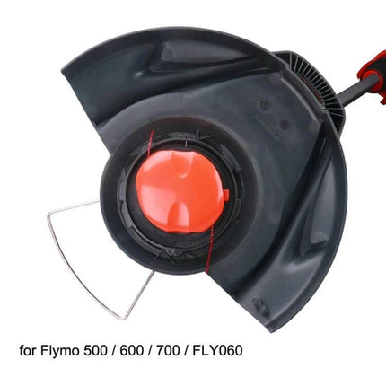 Lawn Mower Spool Cover For Garden Use, Red Replacement Part - red ABS replacement spool cover for Flymo mowers, protects spool from grass and debris