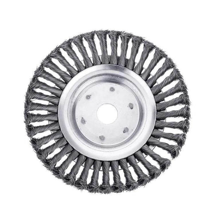 Lawn Mower Twisted Grass Wheel Steel Wire Head Weeding Tray 6 Inch - twisted steel wire head for deburring, rust and coating prep
