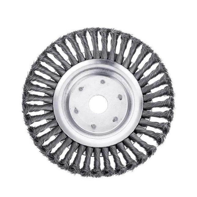 Lawn Mower Twisted Grass Wheel Steel Wire Head Weeding Tray 6 Inch - twisted steel wire head for deburring, rust and coating prep