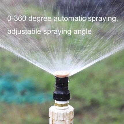 Lawn Sprinkler For Garden Watering 360 Degree Adjustable showing 360° atomized spray and rotatable nozzle for even garden coverage