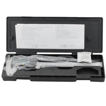 LCD Digital Vernier Caliper 150 Mm Range For Everyday Measuring in protective case with LCD display and metric/SAE scales