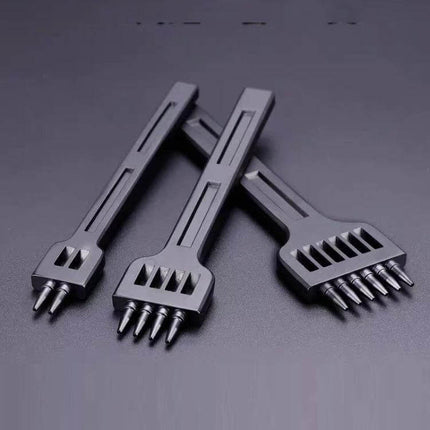 Leather Round Punch Tool Set 4mm-6mm For Hand Sewing matte finish ergonomic handles 4mm 5mm 6mm round punches for belts wallets straps
