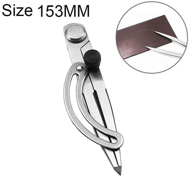 Leatherworking Spacing Gauge 153mm for Even Line Marking, carbon steel wheel and anti-slip screw for precise, repeatable stitch and edge lines on leather