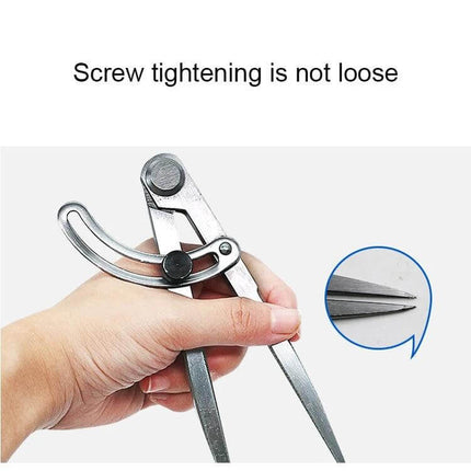 Leatherworking Spacing Gauge 153mm for Even Line Marking hand-held carbon steel gauge with anti-slip screw and textured wheel