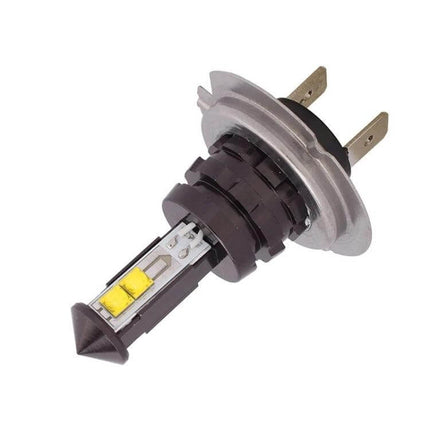 LED Car Fog Light Bulb White for Clear Driving Everyday Use front-angle close-up of plug-and-play 12V LED fog light bulb for cars