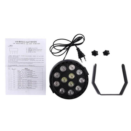 LED DMX512 Controller With LED Display For Bars And Stages - compact DMX light fixture kit with power cord, bracket and manual for bars and stages