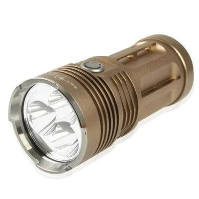LED Flashlight 3-Mode for Everyday Use at Home and Outdoors - compact 3x CREE XM-L T6 LEDs up to 2000 lm, coated glass lens, rugged SMO aluminum body