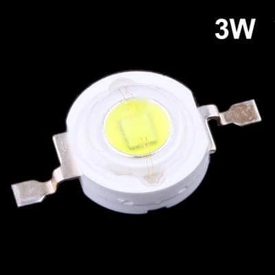 LED Flashlight Module Compact 15x8mm For Small Flashlights - 3W white LED module, cool white 6300–7000K, 170–180 lm for pocket torches