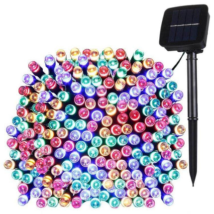 LED Holiday Decorative Lights 17m for Indoor and Outdoor Decor - multicolor solar string lights with stake for balcony, rail, window and event décor