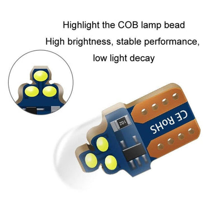 LED License Plate Light For Cars 10 Pack Easy Install 12V T104 plug COB lamp bead compact 22x11mm high brightness replacement