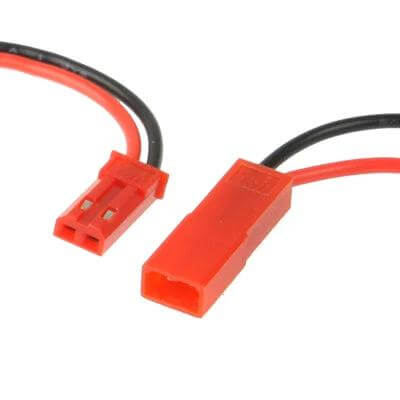 LED Light Strip Connector Cable 30cm For LED Strips - red 2-pin push-in solder-free connector cable, 30cm for joining/extending LED strips