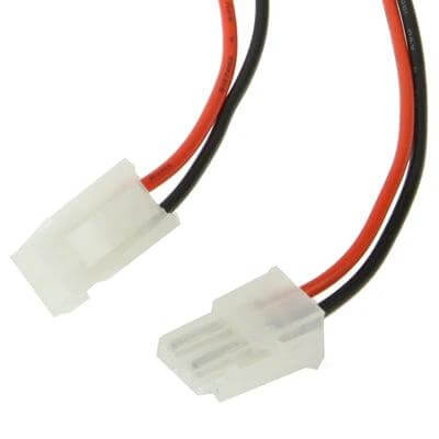LED Light Strip Connector Cable 60cm 2-Pin JST For LED Strips - 60cm male and female 2-pin JST connector cable with red/black PVC insulated wires