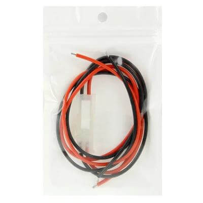 LED Light Strip Connector Cable 60cm 2-Pin JST For LED Strips - 60cm red and black wiring with male and female 2-pin JST connectors in clear pouch