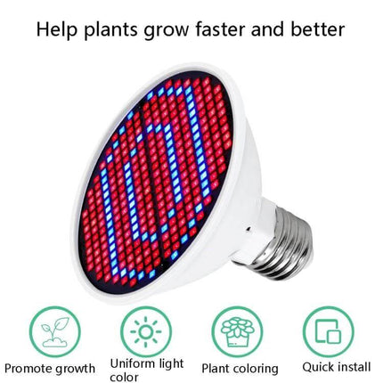 Led Plant Growth Lamp Floral Fill Light Indoor Use compact PC-aluminum grow bulb with 90 red 36 blue LEDs for seedlings and houseplants