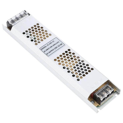 LED Transformer Power Supply For LED Lighting At Home slim 12/24V DC indoor driver with vented metal case and terminal blocks