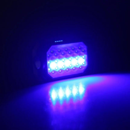 LED Work Light With Magnetic Base For Home And Garage glowing blue on reflective surface showing hands-free task illumination