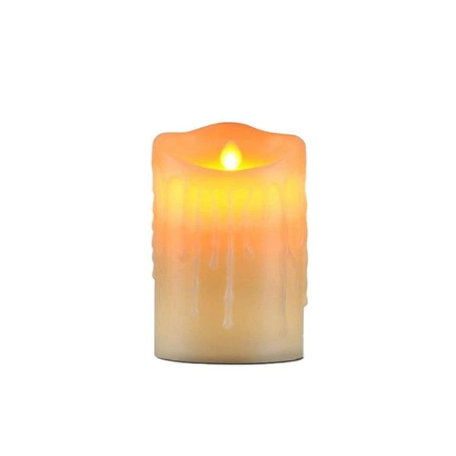 Led Electronic Candle Lights For Decor, Assorted Sizes — realistic flameless pillar candle with warm flicker for weddings, parties, home ambiance