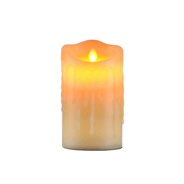 Led Electronic Candle Lights For Decor, Assorted Sizes - single realistic flameless LED candle with warm flicker glow for safe decor and events