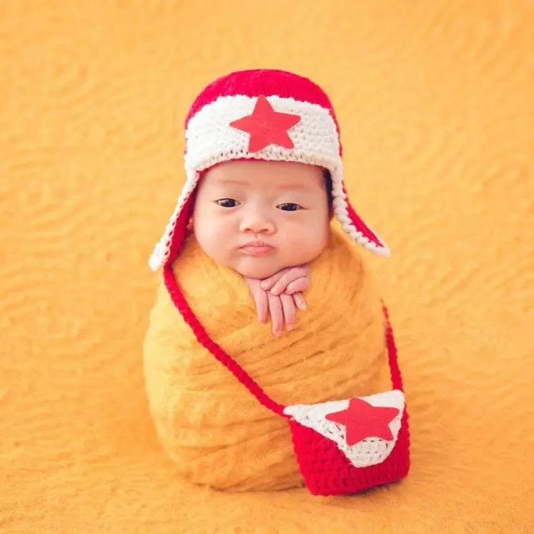 Lei Feng Cap Back Pocket Children Photography Apparel 0-3 Months