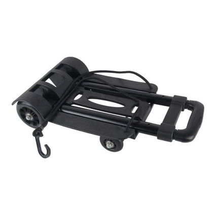 Lightweight Luggage Cart For Travel Easy To Maneuver - compact folding black luggage cart for airports, stations, and everyday use