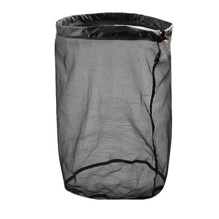 Lightweight Mesh Storage Organizer Bag Gray Blue For Home - gray-blue polyester mesh storage bag for toiletries toys camping, breathable and foldable