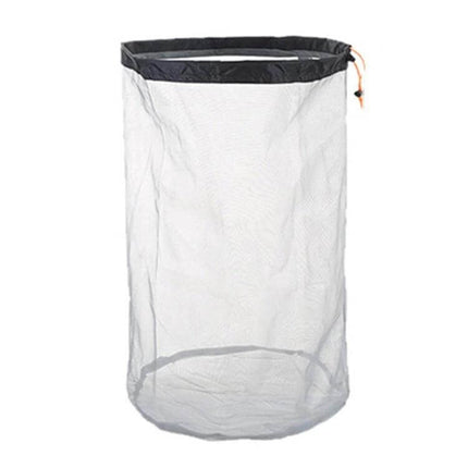 Lightweight Mesh Storage Organizer Bag Gray Blue For Home - breathable gray-blue polyester mesh storage bag for toiletries, toys, camping gear