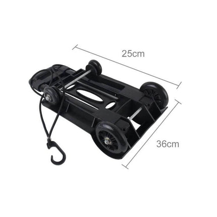 Lightweight Luggage Cart For Travel Easy To Maneuver compact folding cart 25x36cm with wheels and bungee cord for standard bags