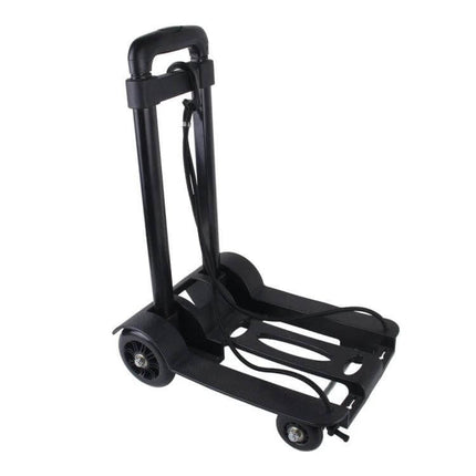 Lightweight Luggage Cart For Travel Easy To Maneuver black folding portable cart with telescoping handle for standard bags