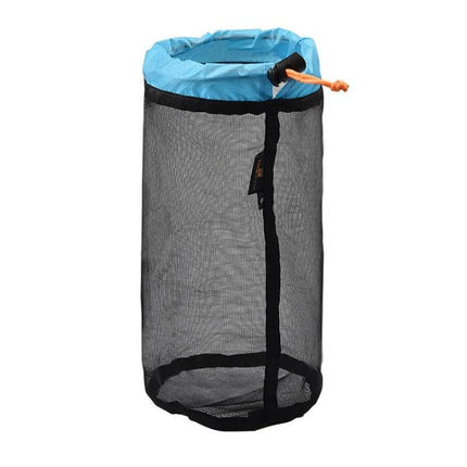 Lightweight Mesh Storage Organizer Bag Gray Blue For Home breathable polyester mesh organizer for toiletries travel camping