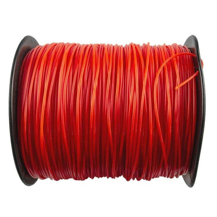 Line Shaft Grass Rope Nylon Cutting Rope 2.4mm Round red nylon trimmer line on spool for lawn edging and heavy weed cutting