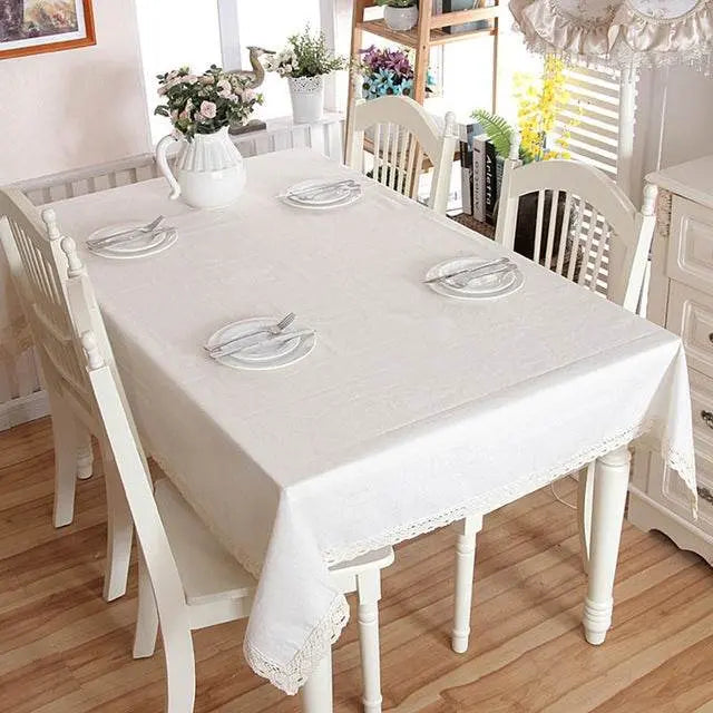 Linen Cotton Thicken Tablecloth Washable Coffee Dinner Cloth 