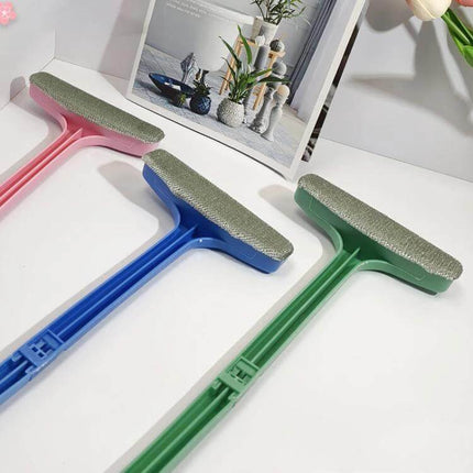 Long Handle Screen Cleaning Brush For Easy Dust Removal - velvet soft wide head, removable long handle in pink blue green for TVs and monitors