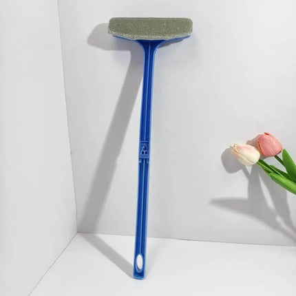 Long Handle Screen Cleaning Brush For Easy Dust Removal with blue removable handle and soft velvet widened brush head for TVs monitors and tablets