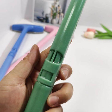 Long Handle Screen Cleaning Brush For Easy Dust Removal shown with removable green handle close-up and velvet wide brush head in background