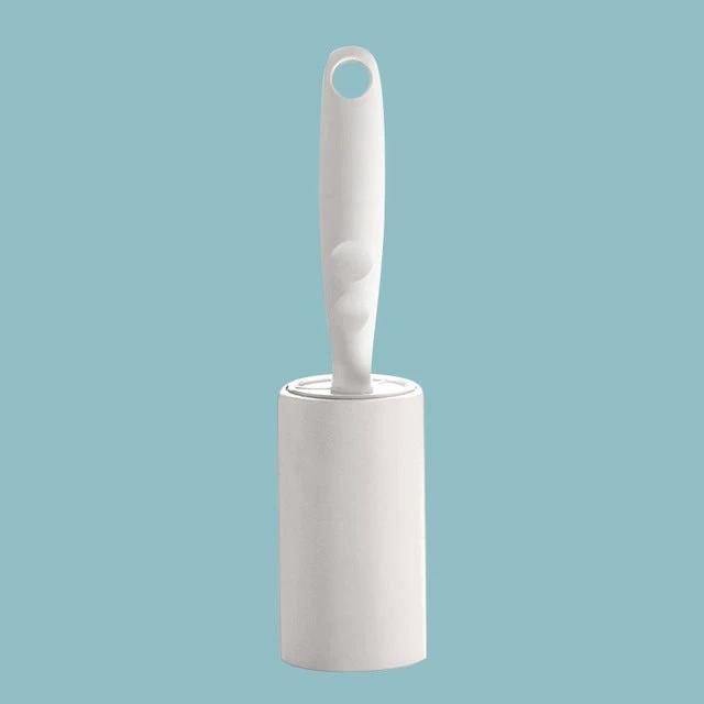 Long-Handle Sticky Roller for Clothing Pilling Removal, 22 cm - white 22 cm handle lint and pill roller for sweaters and knits
