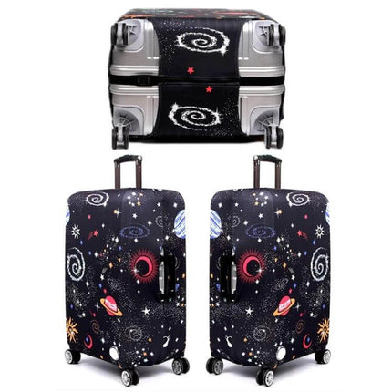 Luggage Protection Cover Elastic for Travel and Dust Prevention - galaxy print polyester spandex suitcase cover with side invisible zipper