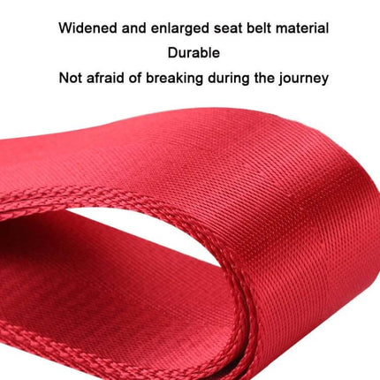 Luggage Reinforcement Straps With Combination Lock Rainbow durable red woven webbing close-up showing widened seat belt material